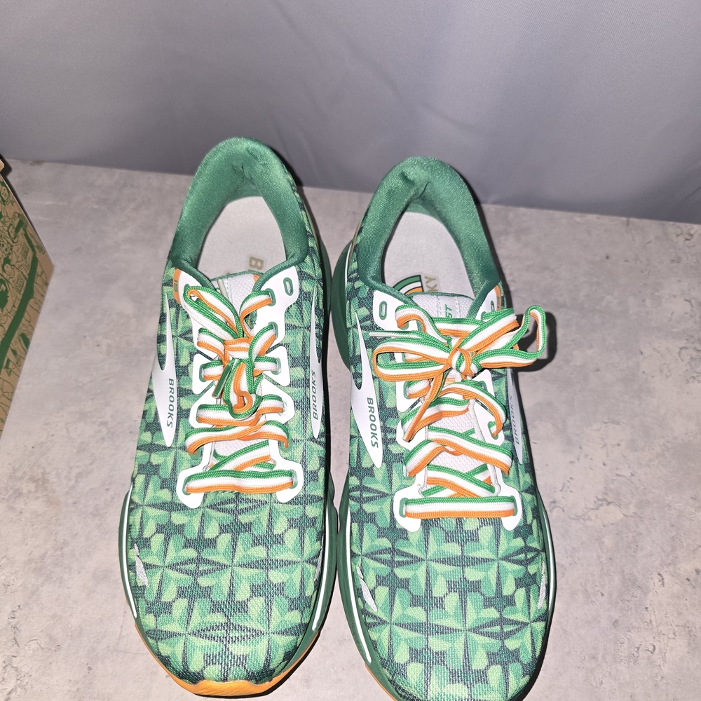 Brooks Green and Orange Athletic Shoes